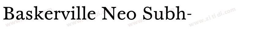 Baskerville Neo Subh字体转换